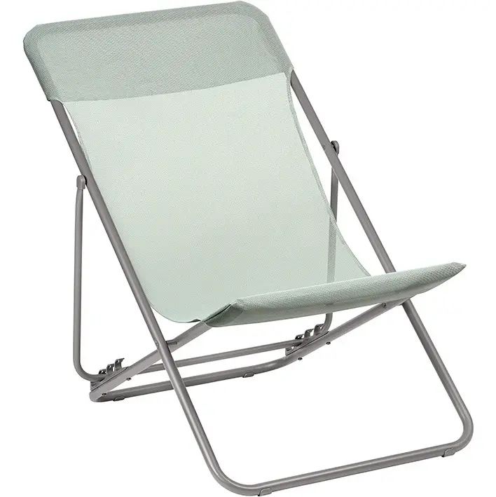 Adjustable Beach Scissor Chair Sun Outdoor Camping Patio Folding Deck Chair