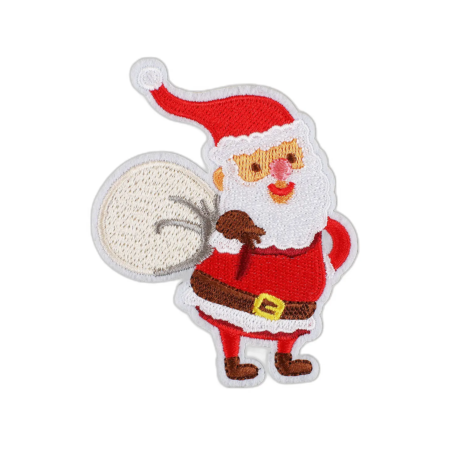 Factory Supply Small Qty OEM Christmas present Customized Embroidered Badge Patches 3D embroidery patch customized logo