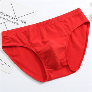 New Design Men Pouch Underwear Pure Red Triangle Underwear Hip slip Classic Cotton Men Bikini Underpant in Happy New Year - Product Image 2