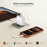 Nouvelle conception, chargeur mural magnétique rapide 3 en 1 pour téléphone intelligent, chargeur sans fil PD 3.0 QC USB Type C pour téléphone portable