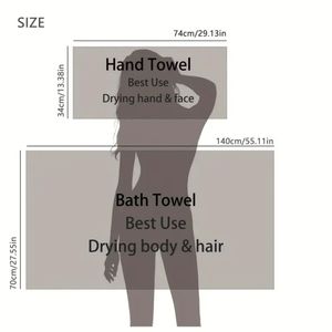 Ensemble de Serviettes de Bain de Luxe 100 % Coton, 3 Pièces, Doux et Très Absorbant, en <span class=keywords><strong>Microfibre</strong></span>, pour Hôtel et Usage Quotidien - Product Image 2