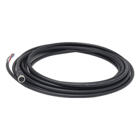 Conector Circular M8 de 6 Pines, Codificado, Impermeable IP67, Recto, Hembra, Arnés de Cableado de Alimentación, Sin Blindaje, Modulable, 2A, Automotriz