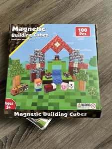 100 pièces de blocs magnétiques en plastique, <span class=keywords><strong>jeux</strong></span> de construction pour enfants, ensembles de jouets pour garçons et filles, idée de cadeau de Noël ou d'anniversaire - Product Image 2