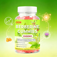 Complément alimentaire en gommes de berbérine HCL de qualité supérieure OEM, haute concentration, avec cannelle de Ceylan, non destiné aux femmes enceintes, 60 unités