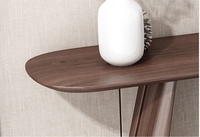 Table console allée couleur noyer noir table basse étroite simple en bois massif