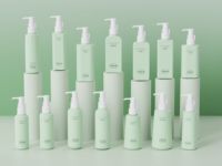 Bouteille en plastique cosmétique Taolin, personnalisation de la marque, ensemble de soins de la peau en PETG, bouteille de toner cylindrique translucide givrée rouge 180 ml