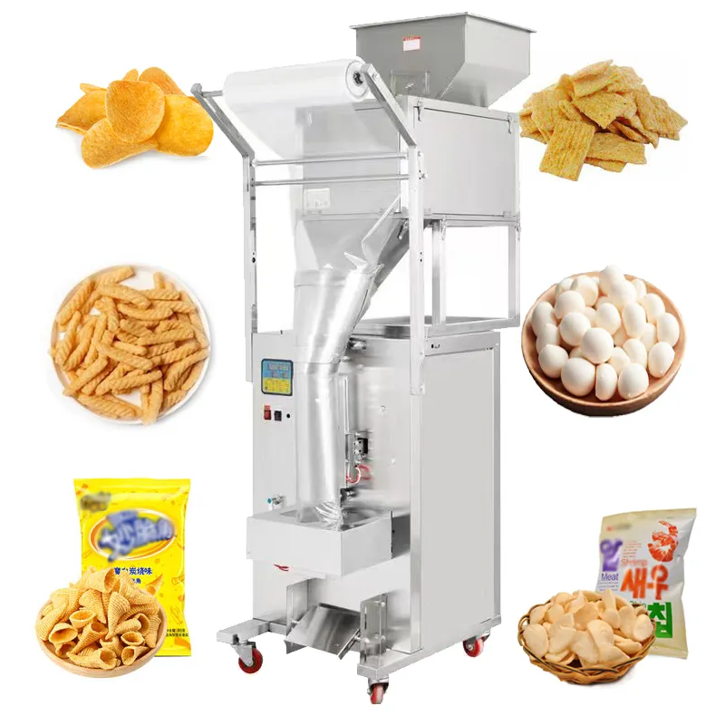 Ideia De Pequeno Negócio Automática Vertical Pipoca Banana Chips Snack Pouch Packing Machine