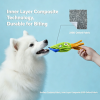 Jouet pour chien en peluche, série Océan, en velours côtelé, avec son et papier rustique, pour le nettoyage des dents et l'auto-entretenue, soulage l'ennui