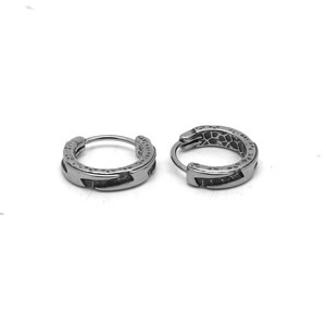 yunnique Huggie <b>Earrings</b> Titanium Steel Unisex Geometric Studs Fashion Street Style European American Look - Product Image 2