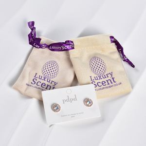 Sacs cadeaux en velours à fond rond de luxe, pochette en velours recyclable pour bijoux, emballage élégant pour colliers - Product Image 3