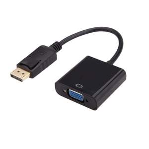 Adaptador DisplayPort DP a VGA Chapado en Oro al por Mayor, 1080P 60hz 15 Pines, Cable Convertidor de DisplayPort Macho a VGA Hembra - Product Image 1
