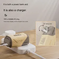 Banque d'alimentation portable à charge super rapide nouveau modèle Mini Compact pliable Type-C Interface d'entrée Prise AC en polymère haute capacité