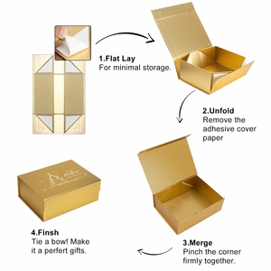 Jinbar <strong>Christmas</strong> <strong>Gift</strong> Boxes with Lids 3 Pack, Collapsible <strong>Gift</strong> Boxes with Magnetic Closure for Presents Wrapping <strong>Gifts</strong> - Product Image 4