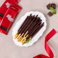 Bâtonnets de biscuits fourrés à la crème enrobés de chocolat Lotte 47g, boîte/sac de 40 unités, collation sucrée croustillante pour les fêtes