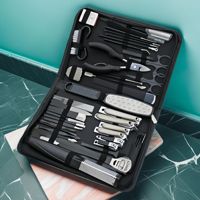 Ensemble de manucure et pédicure luxueux en acier inoxydable de 48 pièces, 48-en-1, coupe-ongles durable, kit professionnel portable pour tous les âges