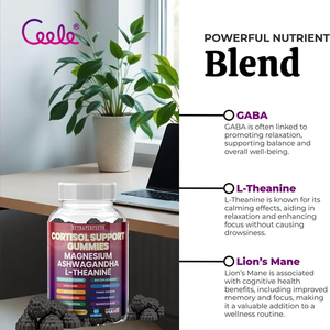 Caramelle Gommose al Cortisolo 15 in 1 Integratori per Donne Senza Zucchero con Ashwagandha Magnesio Folato <span class=keywords><strong>B12</strong></span> per Equilibrio Ormonale OEM - Product Image 4