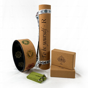 Yoga <strong>Blocks</strong> With Logo Recycled Organic Cork Yoga Brick Wooden Yoga <strong>Block</strong> for Fitness - Product Image 6