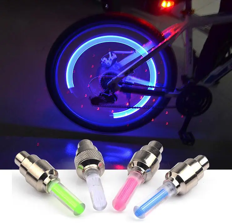 Colorful Waterproof Motorcycle Wheel Tire Valve's Bike Accessories Cycling Led Bicycle Accessories Wheel Light