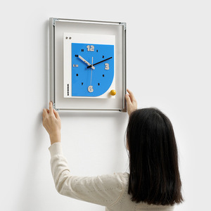Wozoom <b>Wall</b> <b>Clock</b> Square Battery Powered <b>Silent</b> Modern Design Living Room Decor - Product Image 2