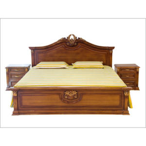 Cama King Size de Madera Sólida de Estilo Moderno, Cama de Madera para Casa, Hotel, Apartamento o Villa, Muebles de Dormitorio Duraderos de Fábrica - Product Image 1