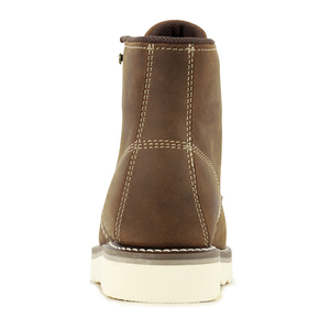 Botas <span class=keywords><strong>de</strong></span> Tobillo <span class=keywords><strong>de</strong></span> Cuero Impermeables con Punta <span class=keywords><strong>de</strong></span> Acero para <span class=keywords><strong>Hombre</strong></span>, Estilo Clásico Británico, Botas <span class=keywords><strong>de</strong></span> Vestir y <span class=keywords><strong>de</strong></span> Senderismo para <span class=keywords><strong>Hombre</strong></span>, Estilo <span class=keywords><strong>Vaquero</strong></span> Marrón - Product Image 4