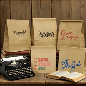 Sacs en papier personnalisés avec logo pour pop-corn, biscuits, pain, snacks, croissants, avec fermeture à lien métallique et fenêtre - Product Image 1