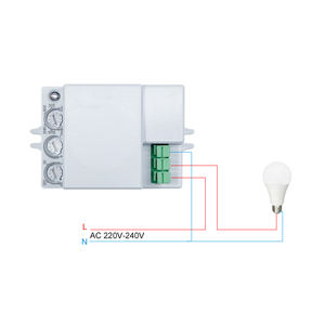 AC220V Smart Microwave <span class=keywords><strong>Radar</strong></span> Sensor Switch Pequeno Ajustável LED Light 360 Graus <span class=keywords><strong>Detector</strong></span> de Movimento do Corpo Humano para a parede do teto - Product Image 4