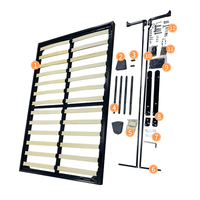 Mécanisme de lit mural Vertical, argent, design simple pour gagner de l'espace