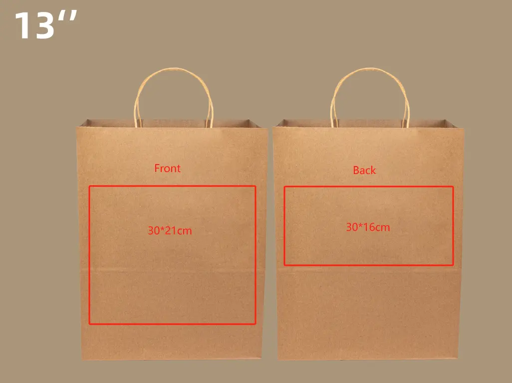 Custom Paper Bag With Your Own Logo Kraft Paper Bag For Shoes And Clothes Paper Shopping Bags With Handle