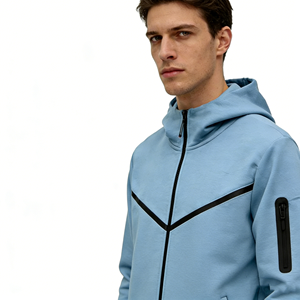 Ropa Deportiva de Felpa Técnica 100% Algodón con Bolsillo con Cremallera, Impermeable, de Secado Rápido, con Cuello Alto, para Hombre, con Capa de Aire en las Mangas - Product Image 4