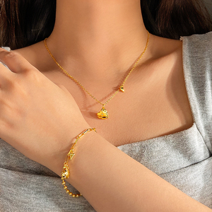 For Brass Rhodium Plated Zircon Romantic Jewelry <b>Set</b> (Necklace/<b>Earrings</b>) for women Anniversary Engagement & Wedding Gifts - Product Image 6