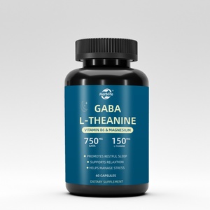 Cápsulas Veganas de GABA, L-Teanina y Triptófano Naturales para Ayudar a Dormir y Apoyar el Cerebro en Adultos - Product Image 1
