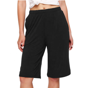 Logo personnalisé bambou femmes sport course pyjamas courts pantalon blanc Sublimation couleur unie femmes Gym Shorts <span class=keywords><strong>avec</strong></span> tirage - Product Image 6