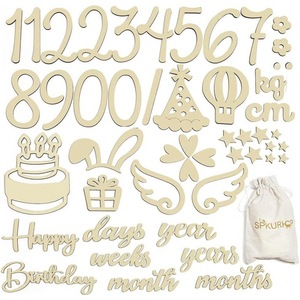 Calendario de madera transfronterizo para bebés, celebraciones de luna llena y 100 días, fotos de cumpleaños, decoraciones, letras en inglés y - Product Image 2