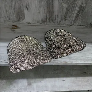 Cappelli lucidi all'ingrosso 3M Glitter Star Beanie Speckled Nude light Sport Glowing Caps On The Running berretto riflettente