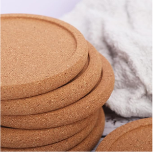 Sous-verres en liège pour boissons Sous-verres vierges absorbants pour lèvres résistants à la chaleur pour porte-verre à vin pour projets de bricolage artisanaux - Product Image 3