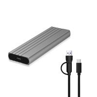 Box esterno USB 3.2 da 10 Gbps per SSD NVMe/SATA, doppio protocollo, custodia per disco a stato solido M.2