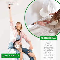 Bâche de protection en toile tissée imperméable de haute qualité, anti-poussière, pour couvrir les meubles, protéger le sol et les travaux de peinture