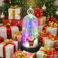 Top vente LED arbre de Noël en verre dôme Mini arbre de Noël décoration de Table créative cadeau Unique pour les décorations de Noël
