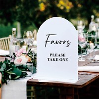 Plaques de table personnalisées en acrylique en forme d'arche, style classique/moderne, pour numéros de table de mariage, présentoirs de réception, signalétique et livre d'or