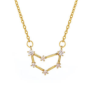 สร้อยคอคริสตัลยอดนิยมสิบสองกลุ่มดาวสร้อยคอเงินและทองจี้สร้อยคอผู้หญิงของขวัญเครื่องประดับสายยาว - Product Image 5