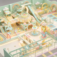 Équipement de terrain de jeu intérieur commercial populaire pour enfants : toboggan, piscine à balles, trampoline en ABS, écologique, capacité 500 kg