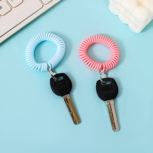 <span class=keywords><strong>Ligne</strong></span> <span class=keywords><strong>téléphonique</strong></span> à ressort <span class=keywords><strong>en</strong></span> plastique couleur macaron, rangement sauna, porte-clés, carte numérique, porte-clés - Product Image 5
