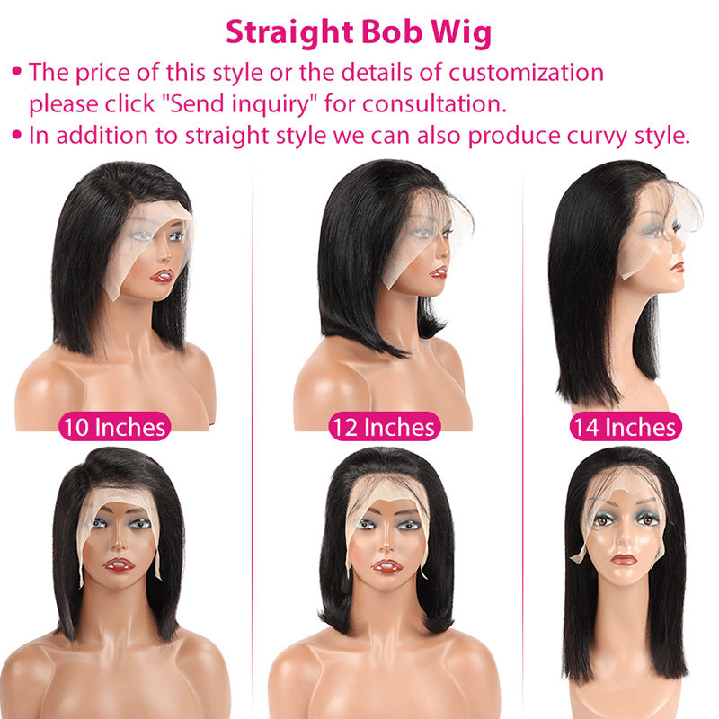 Perruques bob cheveux humains