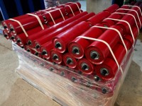 Système de convoyeur à bande à rouleaux filetés en promotion, personnalisable en couleur pour usine de ciment et concasseur