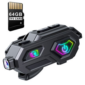 Casco de Motocicleta con Visión de 360 Grados °   Grabadora de Cámara HD, <span class=keywords><strong>Intercomunicador</strong></span> Dual, Auriculares Inalámbricos Impermeables IPX5 y Aislamiento Acústico - Product Image 1