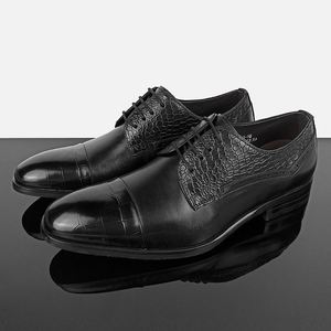 รองเท้าอ็อกซ์ฟอร์ดทรงแหลมสำหรับผู้ชาย งานฝีมืออิตาลี ปิดด้วยเชือกผูก ระบายอากาศได้ดี กันน้ำ ใช้ได้ทั้งลำลอง ธุรกิจ และงานทางการ หรูหรา เหมาะสำหรับงานแต่งงาน - Product Image 5