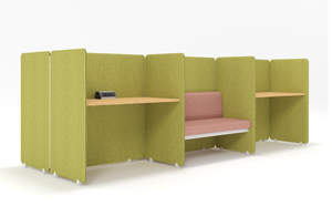 Modern Wooden Convertible S Shape Modular Design Privacy Acoustic Call Center Single Staff Workstation <b>Office</b> Cubicle with Panel - Product Image 5