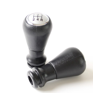Pomo de palanca de cambios de coche, cuero negro con tapa plateada, 5 velocidades, manual, para Peugeot Citroen C2 C3 C4L C5 206 306 307 308 406 - Product Image 2
