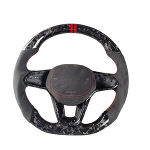 Volante Deportivo Personalizado de Fibra de Carbono Forjado con Alcántara para vw Bora Jetti <span class=keywords><strong>Golf</strong></span> <span class=keywords><strong>8</strong></span> R Line Mk8 gti Audi A3 S3 RS3 8Y 2019 2020 - Product Image 4
